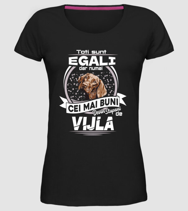 Toți sunt egali, dar numai cei mai buni devin stăpâni de vijla lght model negru pe tricou