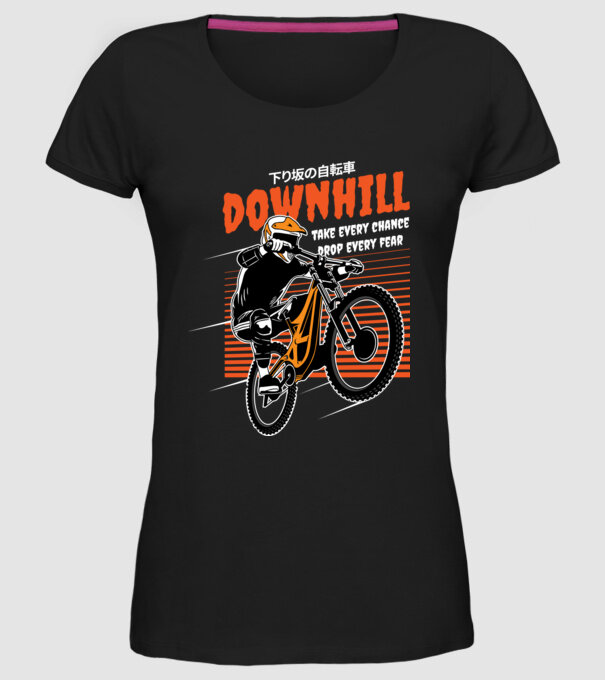 TR Downhill model negru pe tricou