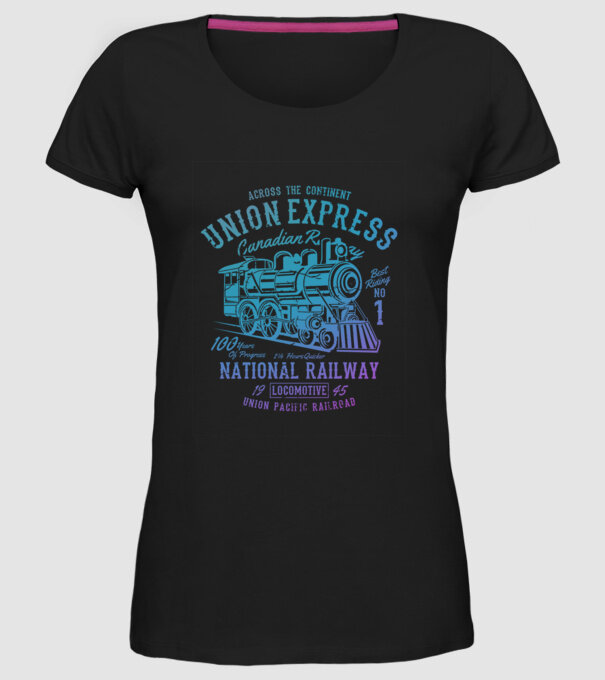 Trenuri model negru pe tricou