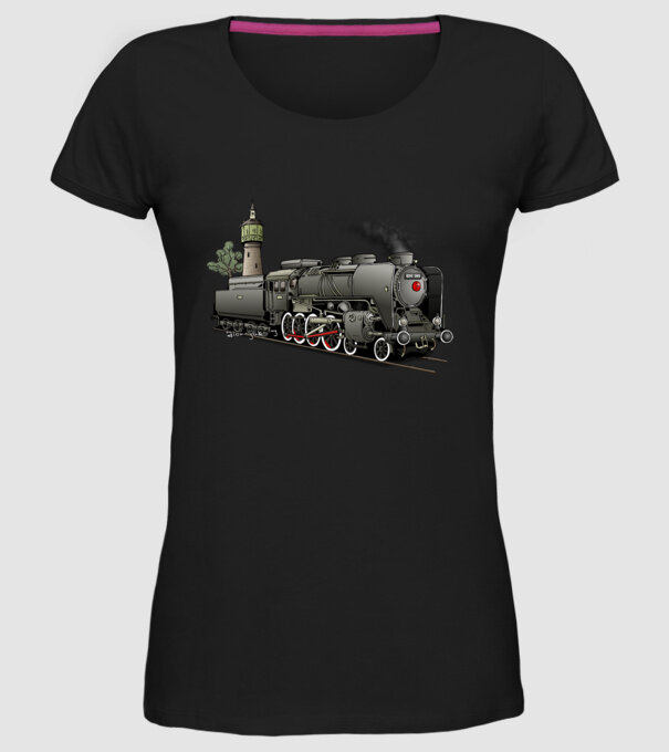 Trenuri model negru pe tricou