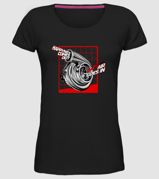 Turbo model negru pe tricou