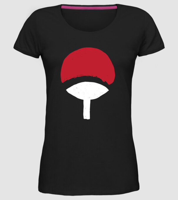 Uchiha logo model negru pe tricou