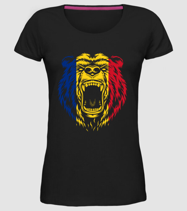 ursul model negru pe tricou