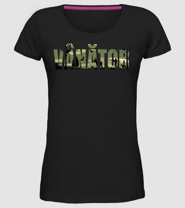 VÂNĂTOR model negru pe tricou