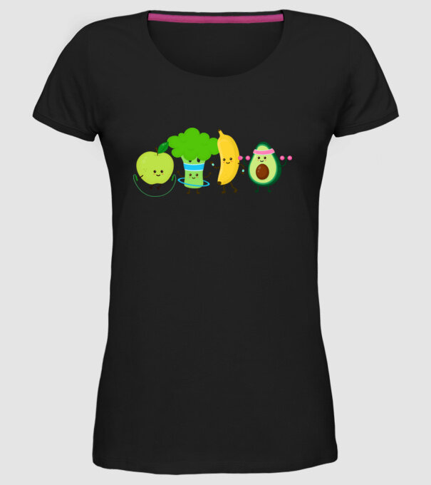 Vegan model negru pe tricou