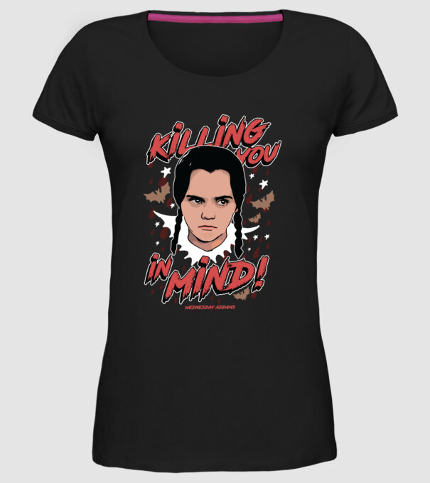 WEDNESDAY Killing You in my mind model negru pe tricou