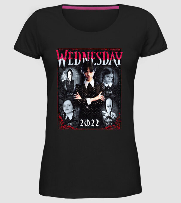 WEDNESDAY multi all time model negru pe tricou