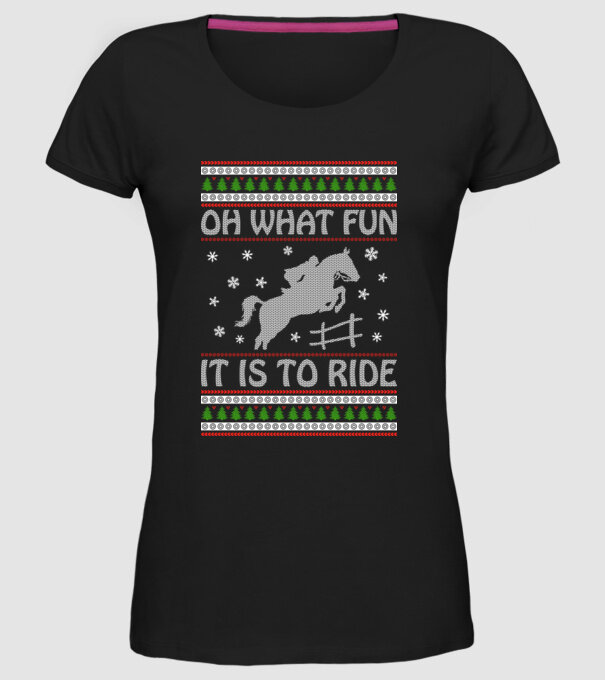 What Fun is to ride - Horse model negru pe tricou
