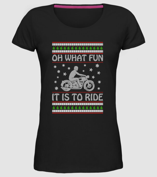 What Fun is to ride - Moto model negru pe tricou