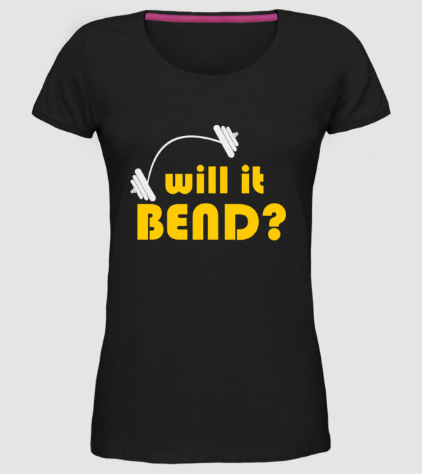 Will it bend model negru pe tricou