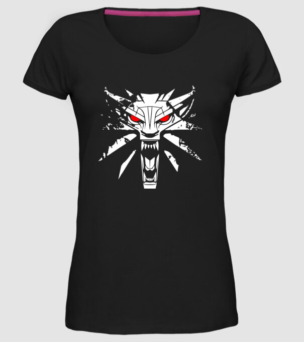 Witcher model negru pe tricou