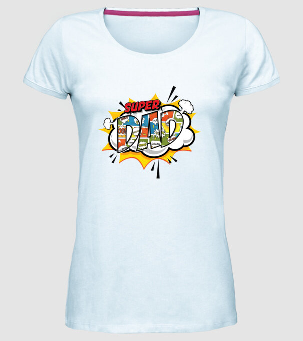 Comic Dad model albastru deschis pe tricou