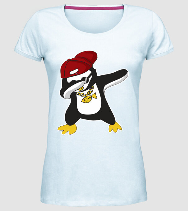 Pinguin DAB model albastru deschis pe tricou