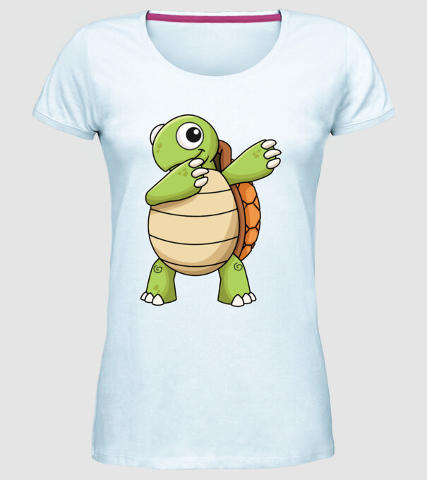 Broască țestoasă DAB model albastru deschis pe tricou