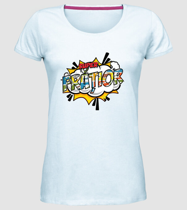 Super Frățior model albastru deschis pe tricou