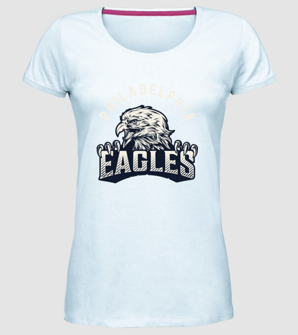 Philadelphia Eagles model albastru deschis pe tricou
