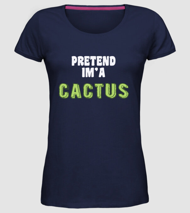 Cactus carnaval model albastru închis pe tricou