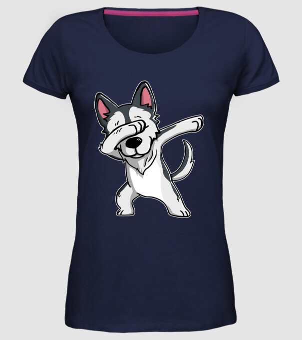 Husky DAB model albastru închis pe tricou