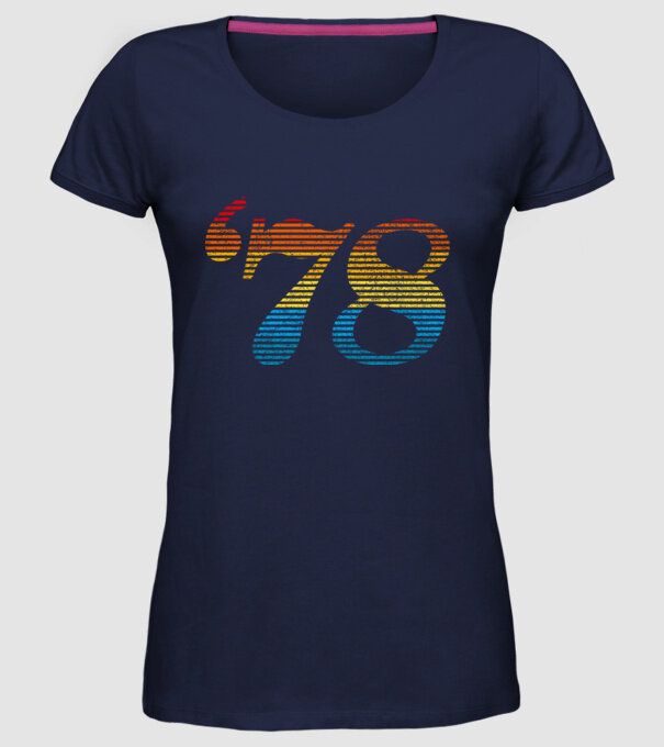 Retro Birthday 1978 model albastru închis pe tricou