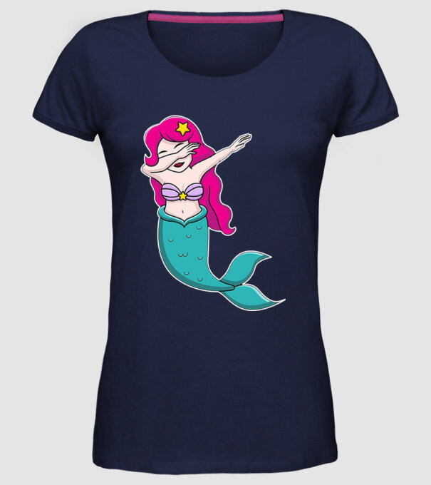Sirenă DAB model albastru închis pe tricou