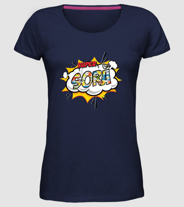 Super Soră model albastru închis pe tricou