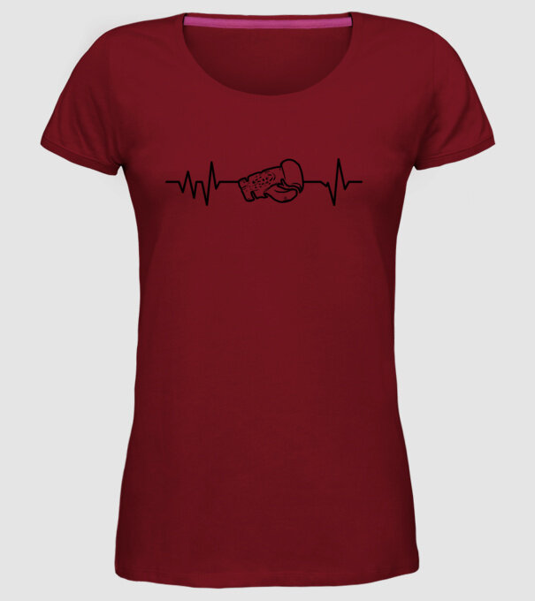 Box EKG model bordo pe tricou