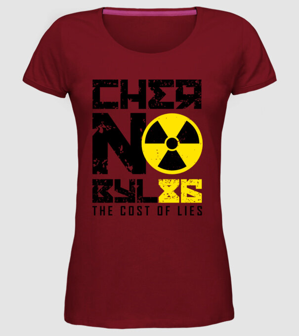'Chernobyl ''86' model bordo pe tricou