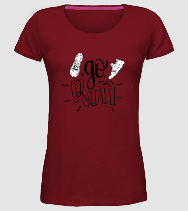 Go run 2c model bordo pe tricou