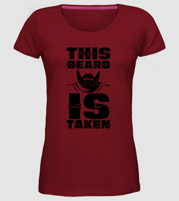 This beard is taken model bordo pe tricou