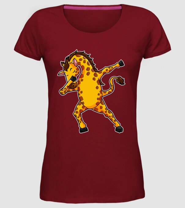 Girafă DAB model bordo pe tricou