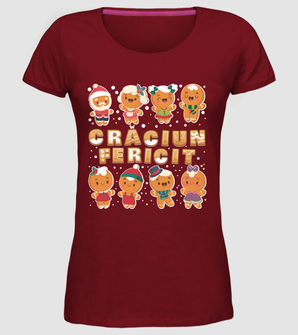 crăciun Fericit model bordo pe tricou