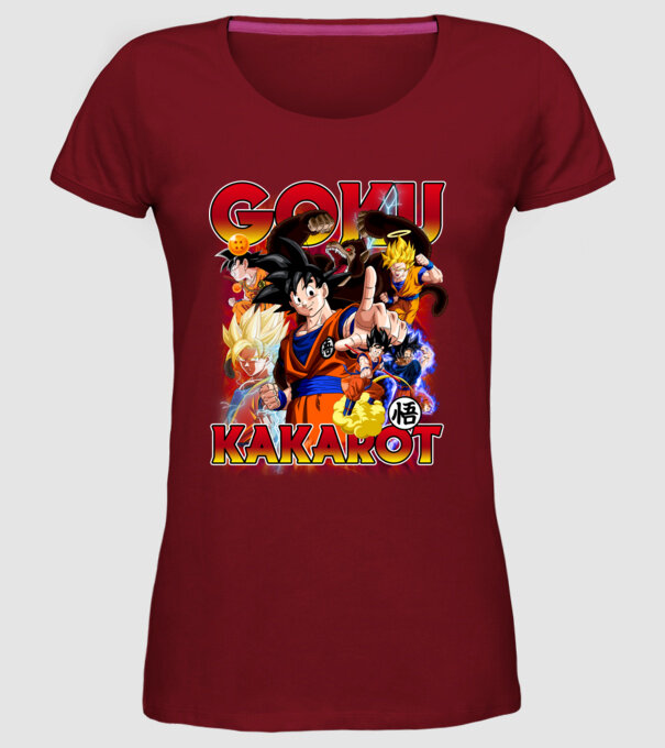 goku dragonball model bordo pe tricou