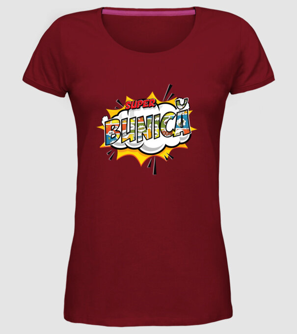 Super Bunică model bordo pe tricou