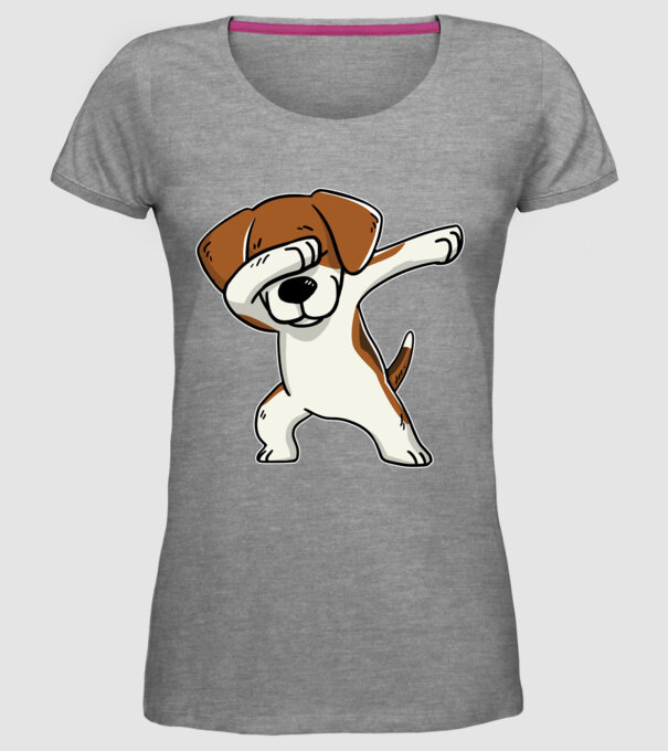 Beagle DAB model gri pe tricou