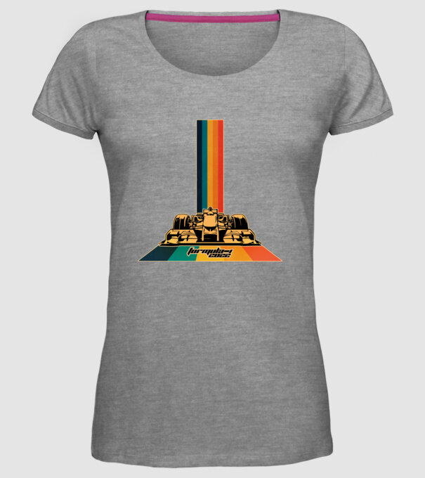 f1 retro car model gri pe tricou