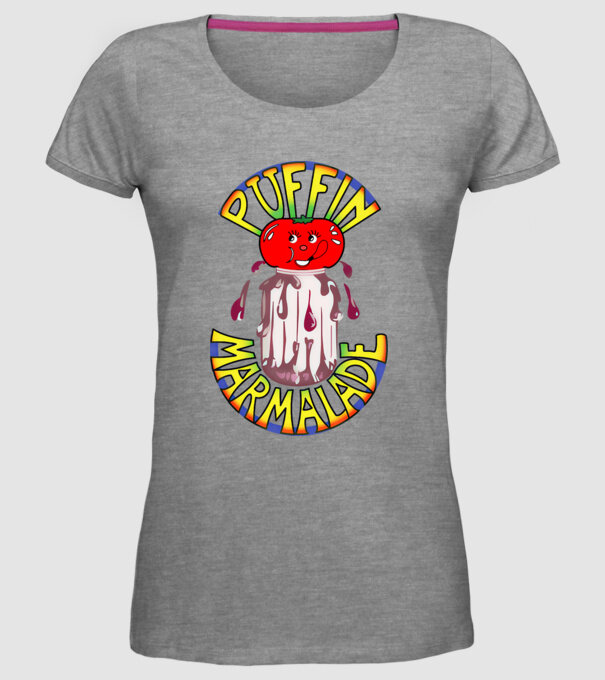 Gem puffin model gri pe tricou