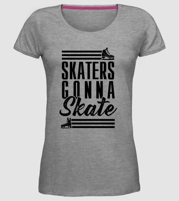 Skaters gonna skate model gri pe tricou