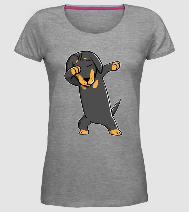 Teckel DAB model gri pe tricou