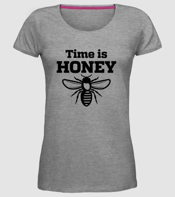 Time is honey model gri pe tricou
