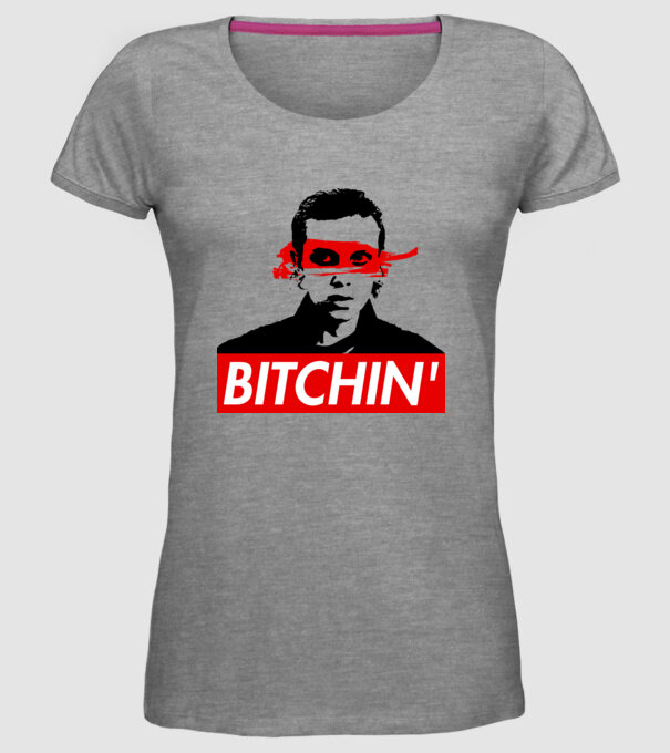 bitchin eleven model gri pe tricou