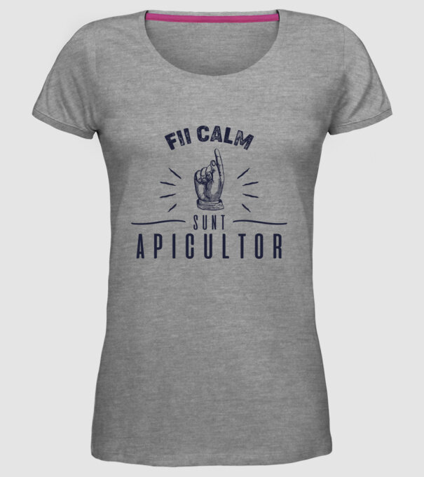 Fii calm.... sunt apicultor model gri pe tricou