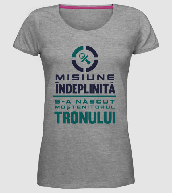 Misiune îndeplinită model gri pe tricou