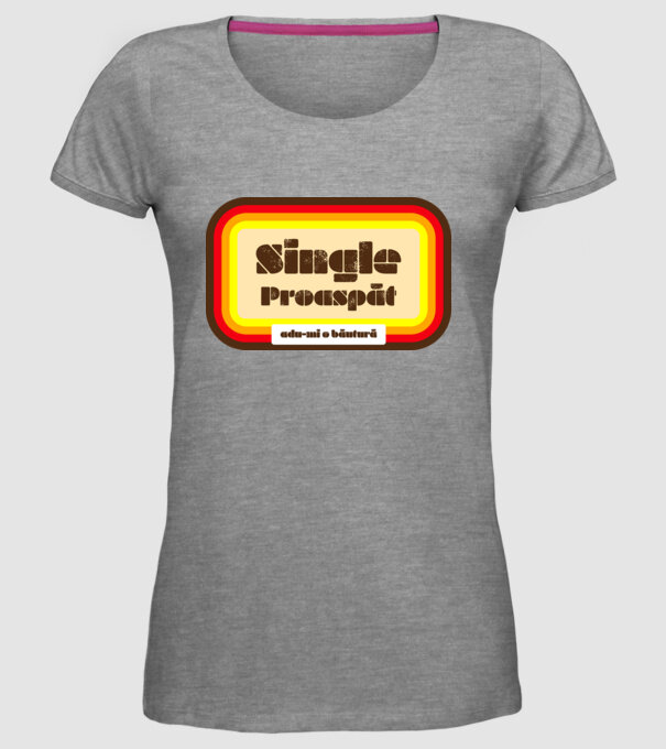 single proaspăt - adu-mi o băutură model gri pe tricou