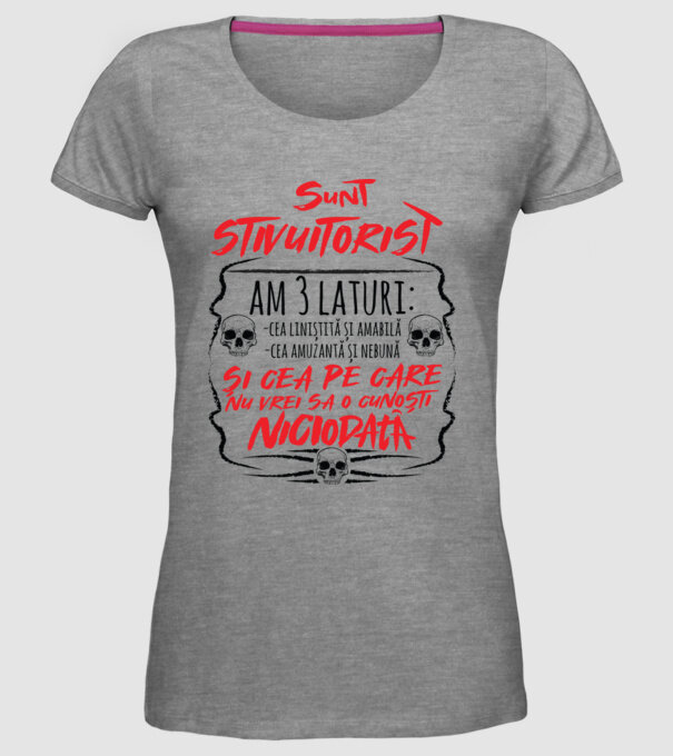 sunt stivuitorist am 3 laturi model gri pe tricou