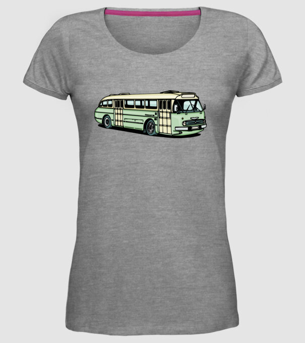 Autobuze model gri pe tricou