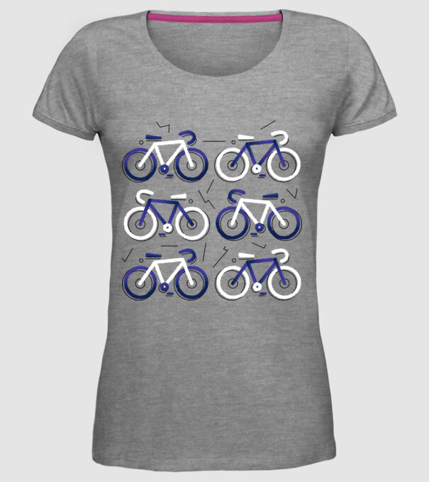 Bikes model gri pe tricou
