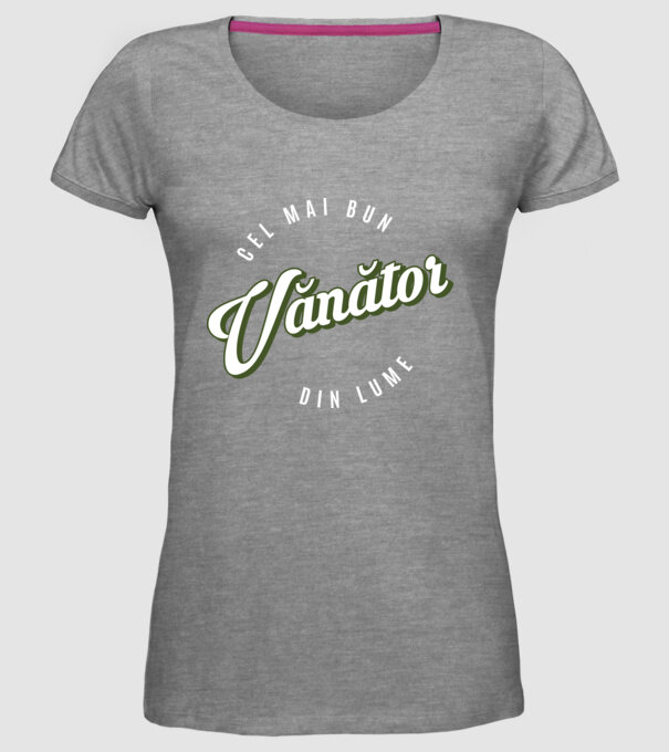 Cel mai bun Vănător din lume model gri pe tricou