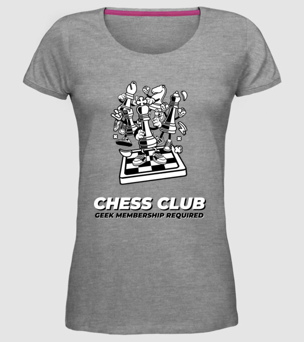 chess club model gri pe tricou