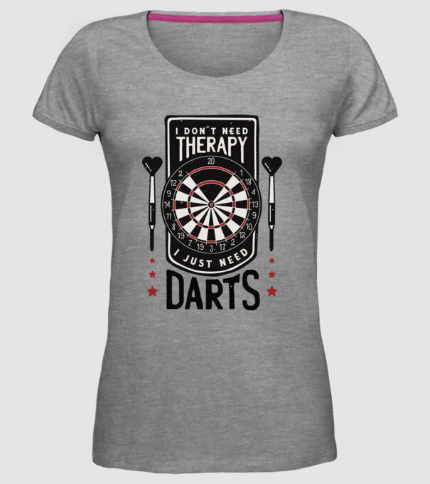 Darts Therapy model gri pe tricou