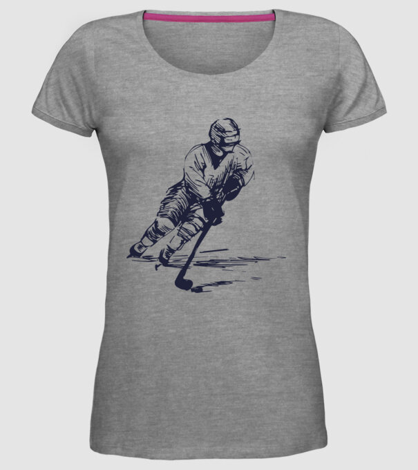 Hockey player model gri pe tricou